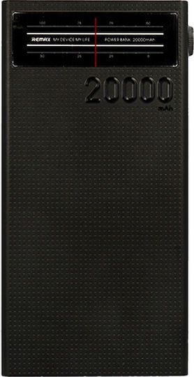 Remax RPP-102 Power Bank 20000mAh with 4 USB-A Ports Black