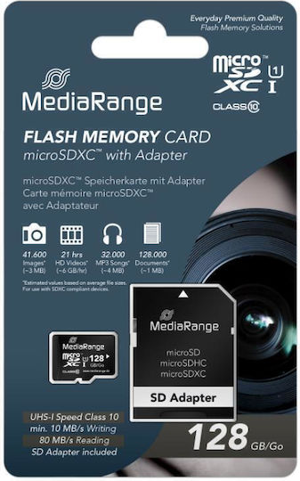 MediaRange MR945 microSDXC 128GB Class 10 U1 UHS-I view 4