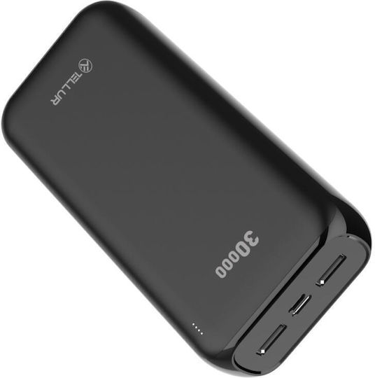 Tellur PBC303 Power Bank 30000mAh with 2 USB-A Ports and 2 USB-C Ports Black view 3