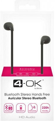 4-OK Scooby In-ear Bluetooth Handsfree Earphones Black view 3