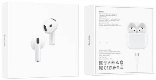 Hoco EW95 In-ear Bluetooth Handsfree Earphones with Charging Case White दृश्य 2