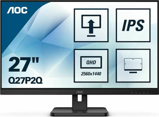 AOC Q27P2Q IPS Monitor 27" QHD 2560x1440 with Response Time 4ms GTG