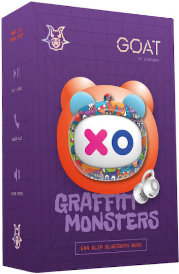 Kiddoboo GOAT Open Ear Bluetooth Handsfree Earphones with Charging Case Graffity Monsters Ansicht 5
