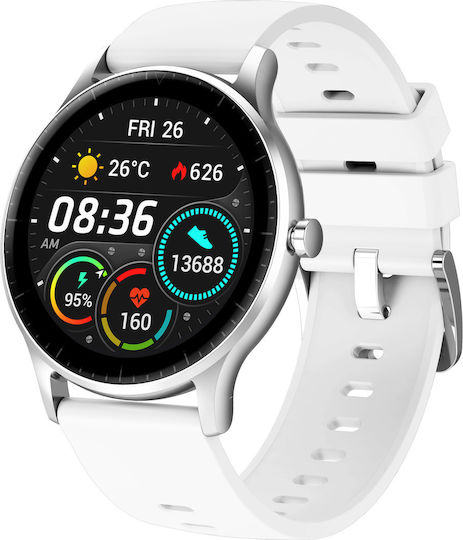 Denver SW-173 Smartwatch with Heart Rate Monitor (White) view 1