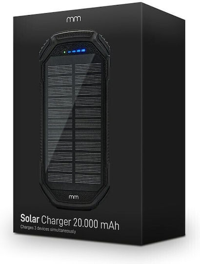 Mikamax Solar Power Bank 20000mAh Black view 3
