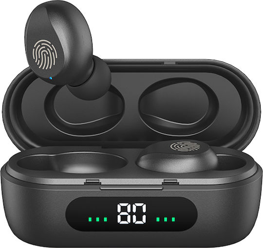 Remax TWS-41 In-ear Bluetooth Handsfree Earphones with Charging Case Black view 1