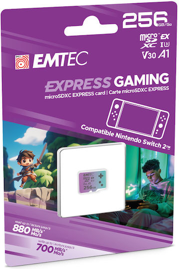 Emtec Gaming microSDXC 256GB Class 10 U3 V30 A1 UHS-I view 2