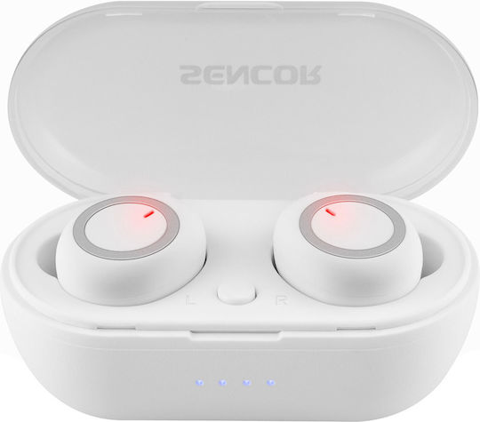 Sencor Sep 510BT In-ear Bluetooth Handsfree Earphones with Charging Case White view 2