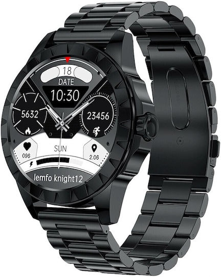 Lemfo Watch Battery with Black Metal Bracelet view 1