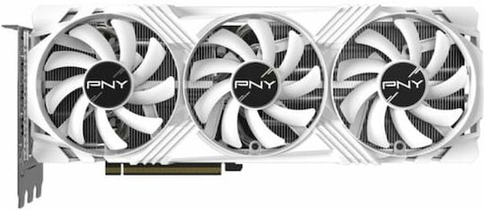 PNY GeForce RTX 4070 Ti Super 16GB GDDR6X Verto OC TF White Graphics Card view 3