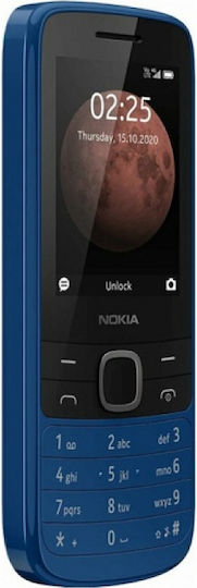 Nokia 225 4G (2024) Dual SIM Mobile with Buttons Dark Blue view 7