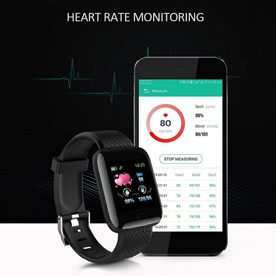 ID116 plus Smartwatch with Heart Rate Monitor (Green) view 7