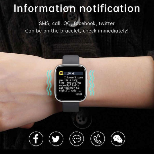 Richfield T99S Smartwatch with Heart Rate Monitor (Gray) view 4