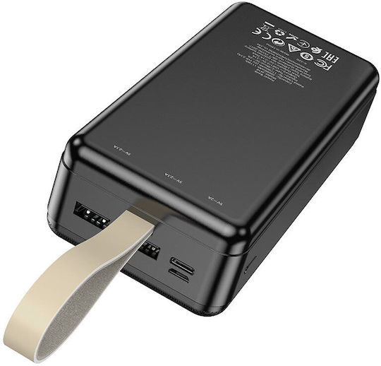 Hoco J91B Power Bank 30000mAh with 2 USB-A Ports and USB-C Port Black vue 2