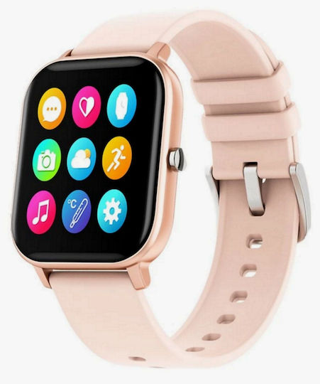P8T Optimus Smartwatch with Heart Rate Monitor (Gold)