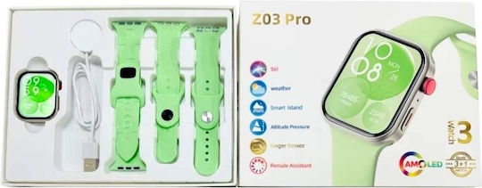 Z03 Pro 44mm Smartwatch with Heart Rate Monitor (Green) view 2