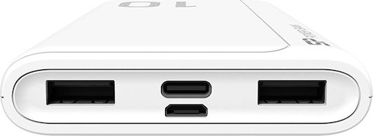 Silicon Power GP15 Power Bank 10000mAh with 2 USB-A Ports White vue 3