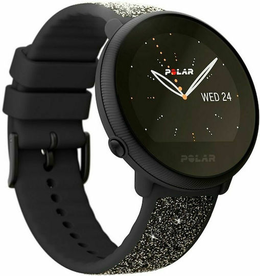 Polar Ignite 2 Stainless Steel 43mm Waterproof Smartwatch with Heart Rate Monitor (Black Crystal Edition) view 1