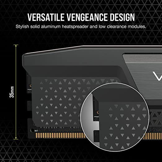 Corsair Vengeance DDR5 32GB RAM with 2x16GB Modules and Speed 6000 for Desktop CMK32GX5M2B6000C36 vue 8