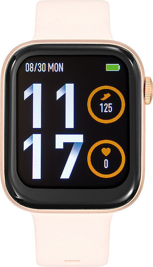 Tekday 656501 Stainless Steel 45mm Smartwatch with Heart Rate Monitor (Pink) view 2