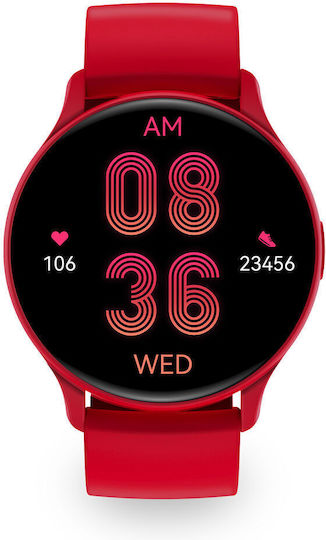Ksix Core Aluminium Smartwatch with Heart Rate Monitor (Red) view 5