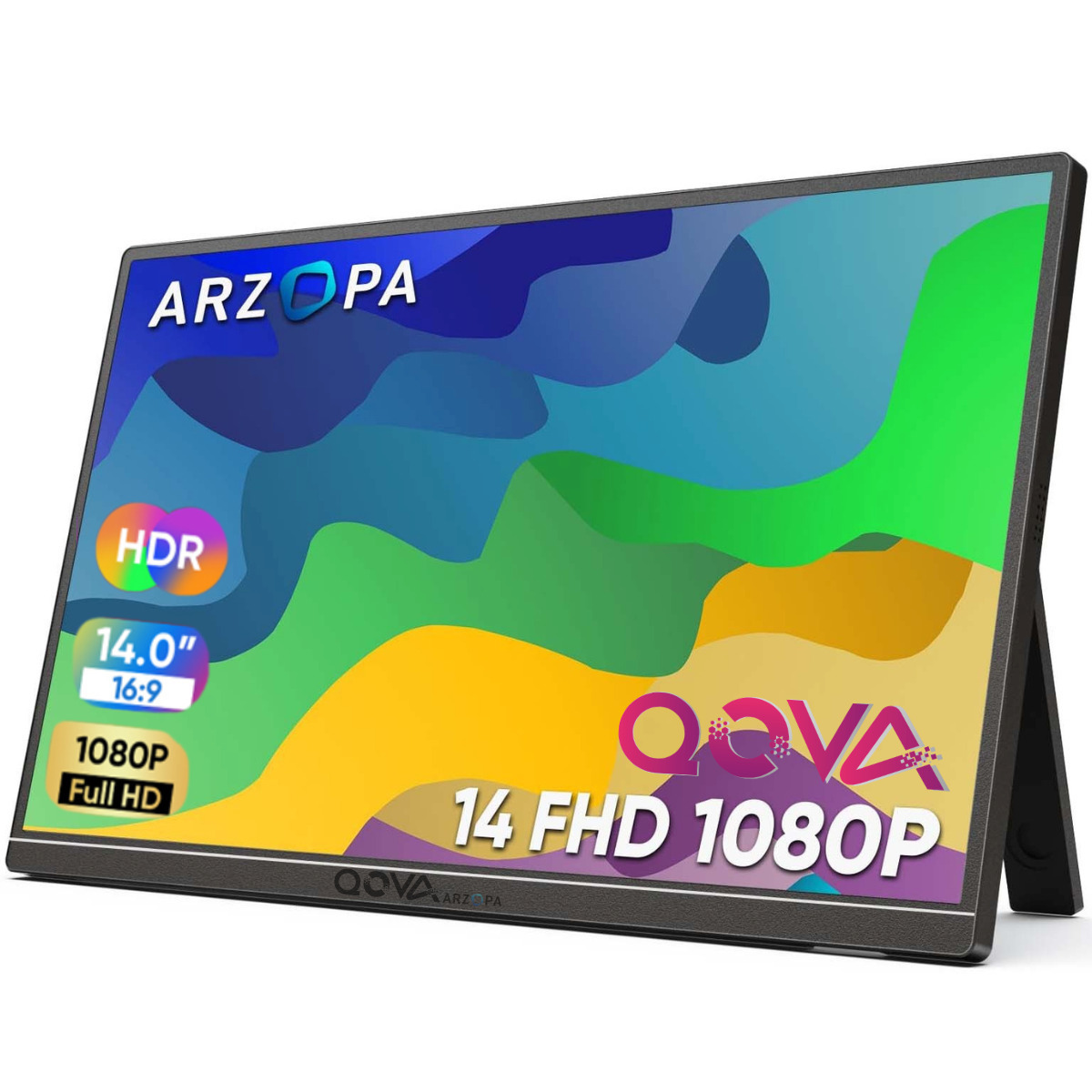 Qova Arzopa A1S IPS HDR Portable Monitor 14" FHD 1920x1080 with 25ms Response Time GTG