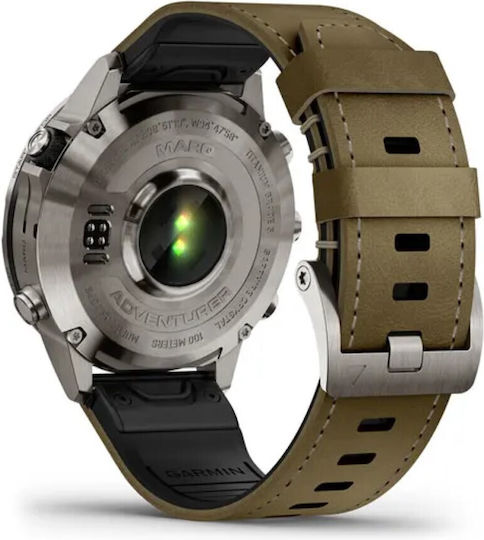 Garmin MARQ® Adventurer (Gen 2) Titanium 46mm Waterproof Smartwatch with Heart Rate Monitor (Khaki) view 4