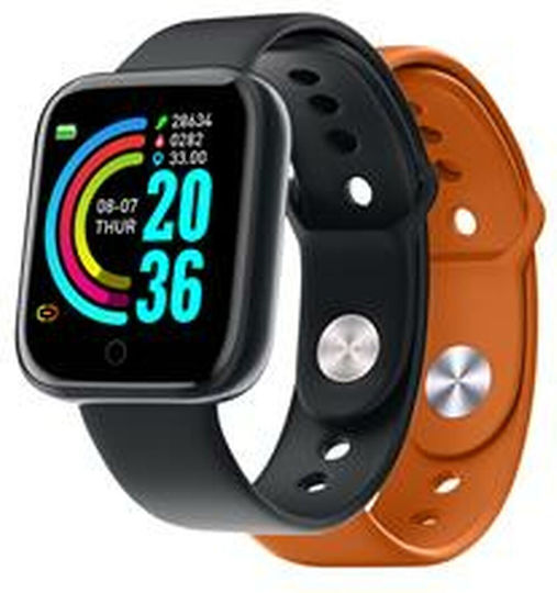 Celly TRAINERBEAT Smartwatch (Black / Orange Strap) view 1