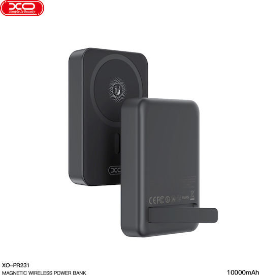 XO PR231 MagSafe Power Bank 10000mAh 15W with USB-C Port Quick Charge 2.0 Black view 3