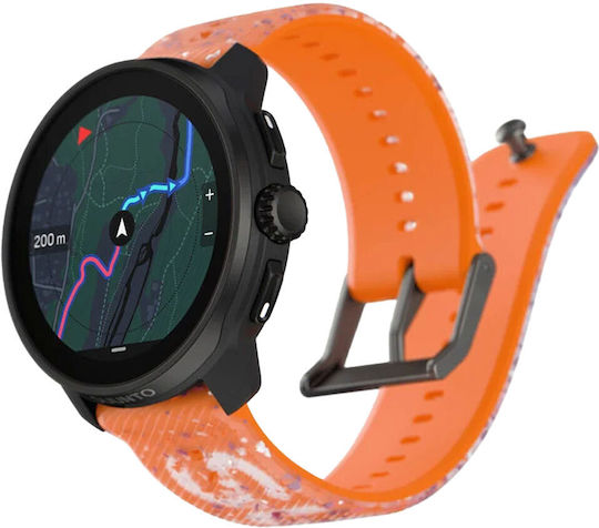 Suunto Race S Stainless Steel 45mm Waterproof Smartwatch with Heart Rate Monitor (Power Orange) view 4