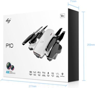 Phip P10 Dual Camera Drone 2.4 GHz with 4K Camera and Controller view 3