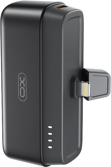 XO PR244 Lightning Power Bank 5000mAh 20W with USB-C Port Quick Charge 2.0 / Quick Charge 3.0 Black