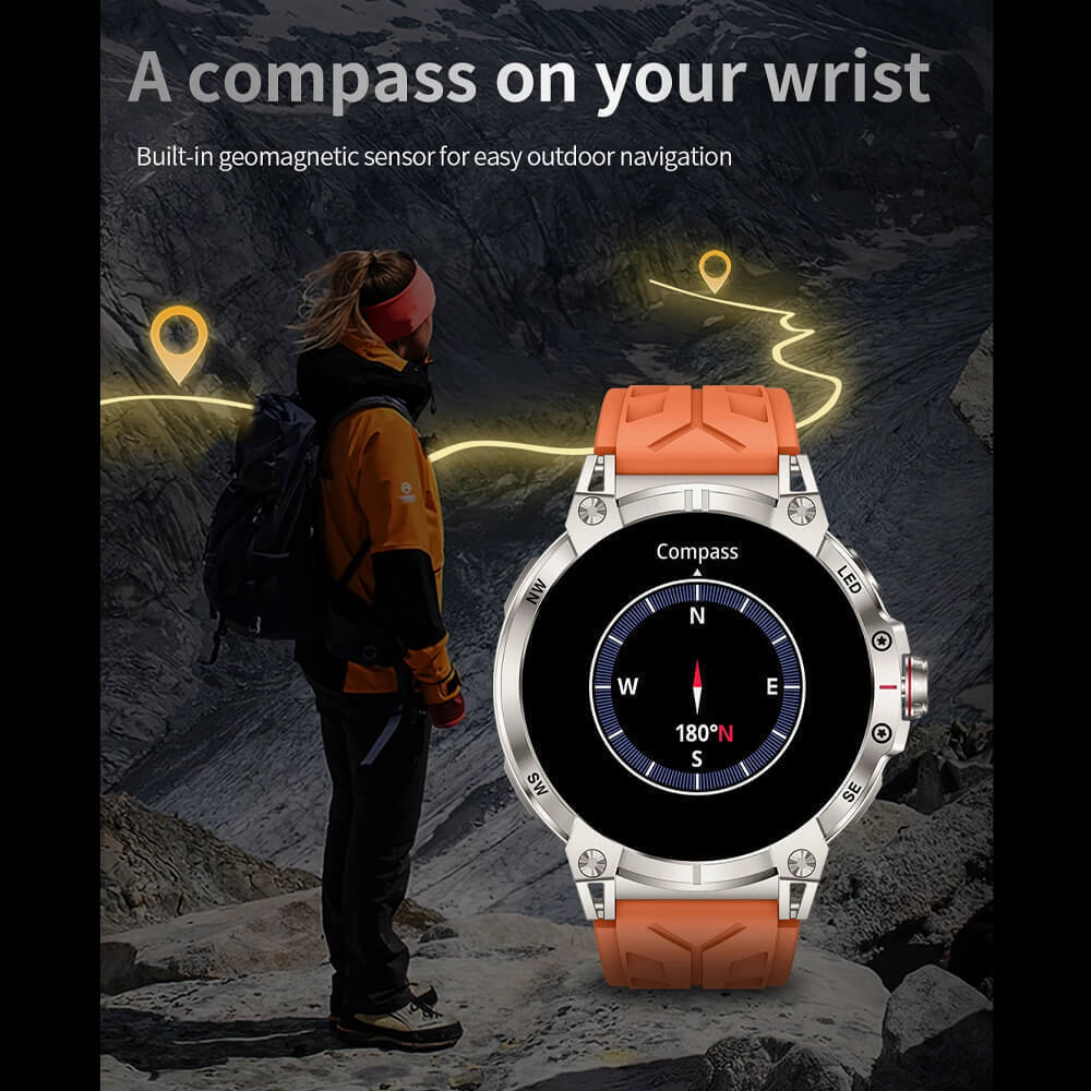 Microwear KC89 Smartwatch with Heart Rate Monitor (Black) view 4