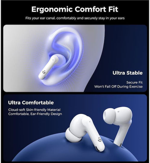 Choetech BH-T83 In-ear Bluetooth Handsfree Earphones with Sweat Resistance and Charging Case White view 3