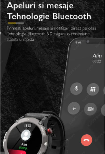 C21 PRO Smartwatch with Heart Rate Monitor (Black) vue 6