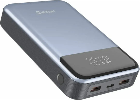 Swissten Power Bank 20000mAh 100W with 3 USB-A Ports and USB-C Port Power Delivery Black