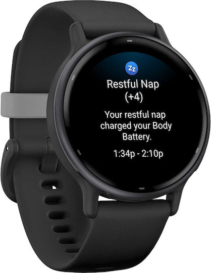 Garmin Vivoactive 5 Aluminium 42mm Waterproof Smartwatch with Heart Rate Monitor (Slate Bezel With Black Silicone Band) view 3