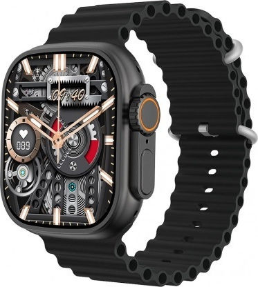 BK9 Ultra 49mm Smartwatch with Heart Rate Monitor (Black)