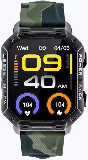 Watchmark Outdoor Ultra Smartwatch with Heart Rate Monitor (Green) view 3