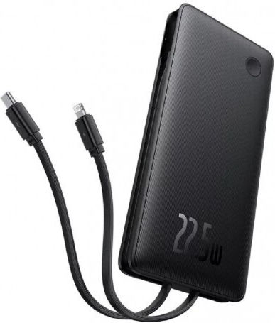 Baseus Airpow Lite Power Bank 10000mAh 22.5W with USB-A Port and USB-C Port Black