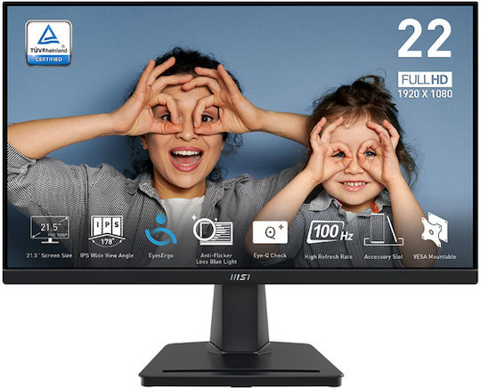 MSI Pro MP225 IPS Monitor 21.5" FHD 1920x1080 with Response Time 4ms GTG