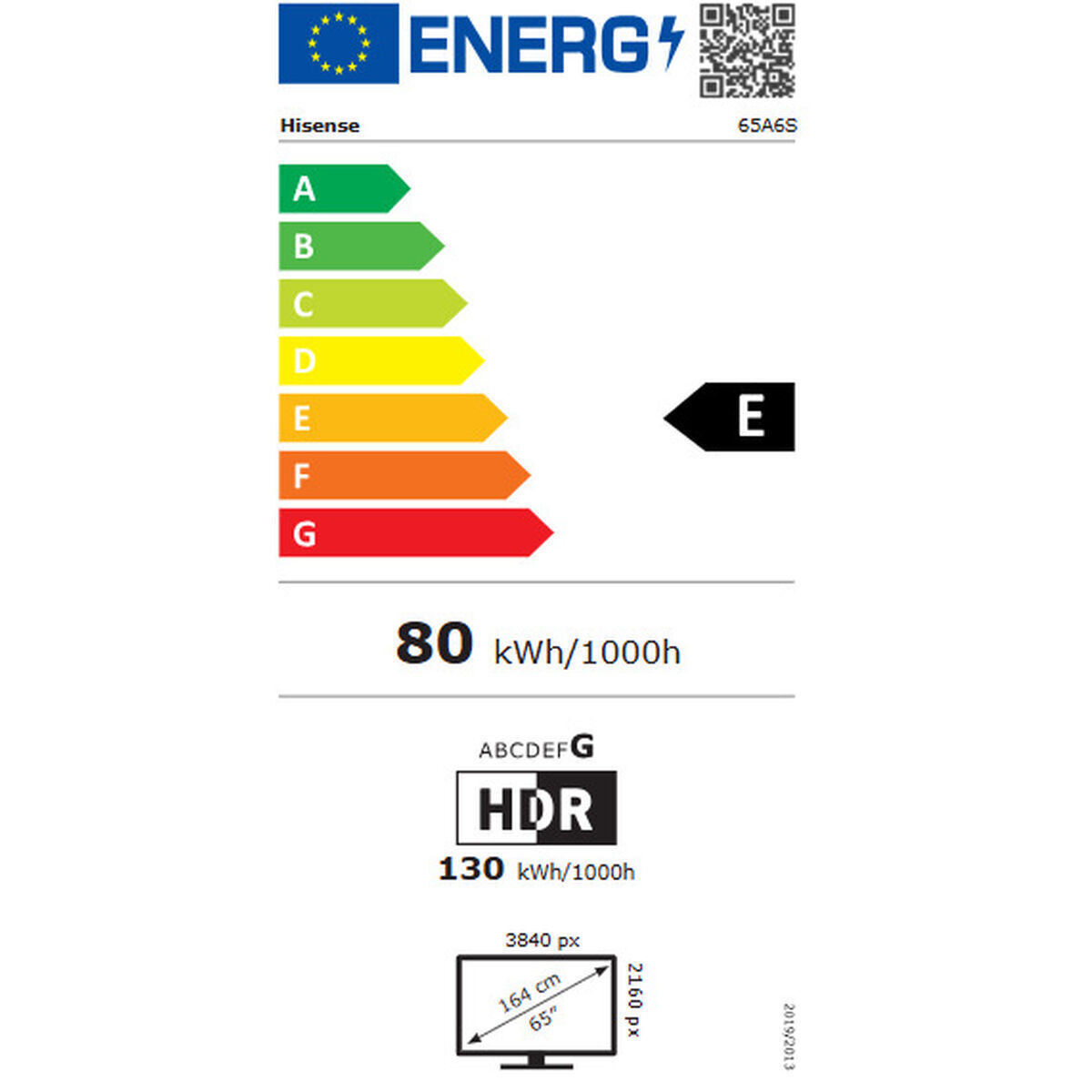 Hisense Smart TV 65" 4K UHD LED A6S HDR (2026) 65A6S view 4