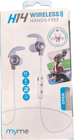 MyMe H14 In-ear Bluetooth Handsfree Earphones with Sweat Resistance White vue 3