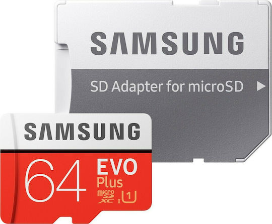 Samsung Evo Plus microSDXC 64GB U1 UHS-I 100MB/s with Adapter