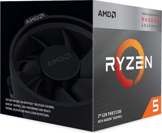 AMD Ryzen 5 3400G 3.7GHz Processor 4 Core for Socket AM4 in Box with Heatsink view 1