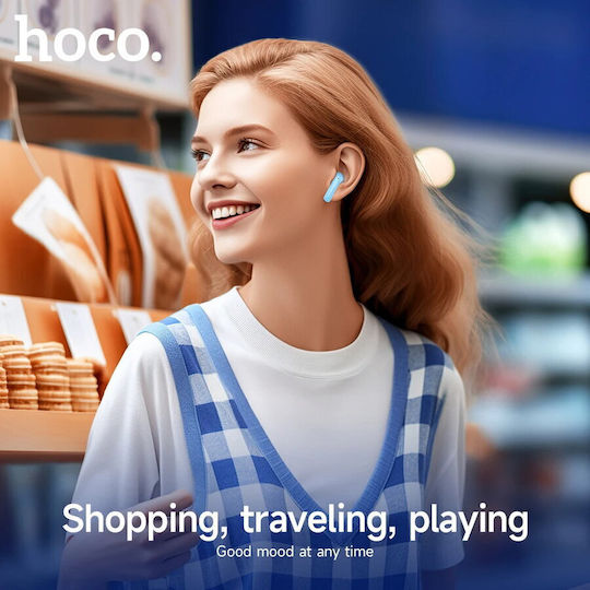 Hoco EQ6 In-ear Bluetooth Handsfree Earphones with Charging Case Purple view 5