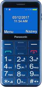 Panasonic KX-TU155 Dual SIM Mobile with Large Buttons Blue view 2