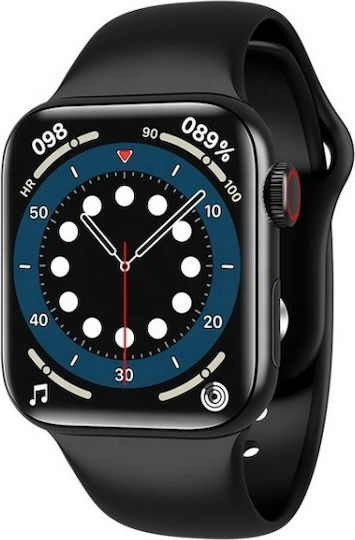 HW22 44mm Smartwatch with Heart Rate Monitor (Black) view 2