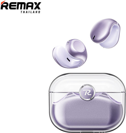Remax KF02 Open Ear Bluetooth Handsfree Earphones with Sweat Resistance and Charging Case Purple