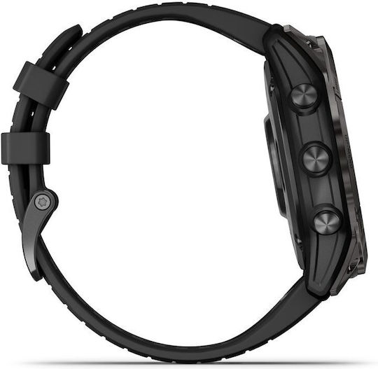 Garmin Epix Pro (Gen 2) Sapphire Edition Titanium 51mm Waterproof Smartwatch with Heart Rate Monitor (Carbon Grey DLC Titanium with Black Band) view 4